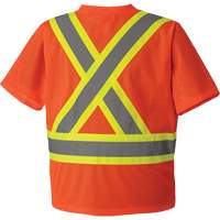5994 High-Visibility Safety T-Shirt, Polyester, 2X-Large, High Visibility Orange Mukwa Safety Services
