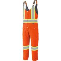 5538 High Visibility Quilted Duck Overalls, Cotton, X-Large, High Visibility Orange Mukwa Safety Services