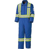 5522A Combinaison de s&eacute;curit&eacute; &agrave; haute visibilit&eacute; ignifuge et anti-arcs &eacute;lectriques, Taille 2T-Grand, Bleu royal, 58 cal/cm² Mukwa Safety Services