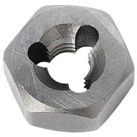 Hexagon Rethreading Bolt Die, 19/32" Dia., 1/4"-28 Thread, Chromium Steel Mukwa Safety Services