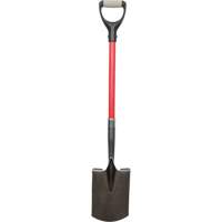 Pelles robustes, Fibre de verre, Lame Acier au carbone, Manche en Prise en D, Longueur 30-1/2" Mukwa Safety Services
