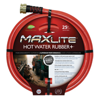 Hot Water Hose, Rubber, 5/8" dia. x 25' L Mukwa Safety Services