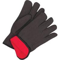 Gants en jersey classiques, Taille unique, Noir, Molleton rouge, &agrave; enfiler Mukwa Safety Services