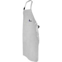 Tablier de soudage en cuir, Salopette, 52" lo, Gris perle Mukwa Safety Services