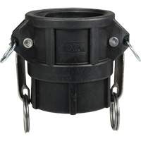 Cam & Groove Coupler, Polypropylene, Type D, 3", Female NPT, 60 PSI Mukwa Safety Services