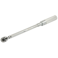Heavy-Duty Micro-Adjustable Torque Wrench, Click, 3/8" Square Drive, 10 - 100 ft-lbs. Mukwa Safety Services