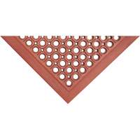 Tapis de s&eacute;rie Competitor, &agrave; fentes, 3' x 5' x 7/8", Orange, Caoutchouc naturel Mukwa Safety Services