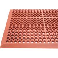 Tapis de s&eacute;rie Competitor, &agrave; fentes, 3' x 5' x 7/8", Orange, Caoutchouc naturel Mukwa Safety Services