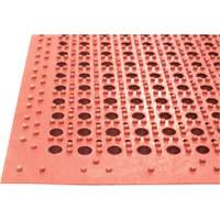 Tapis de s&eacute;rie Competitor, &agrave; fentes, 3' x 5' x 7/8", Orange, Caoutchouc naturel Mukwa Safety Services
