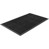 Tapis de s&eacute;rie Competitor, &agrave; fentes, 3' x 5' x 7/8", Noir, Caoutchouc naturel Mukwa Safety Services