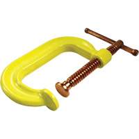 Regular-Duty Deep Throat C-Clamp, 2" (51 mm) Capacity, 2-1/8" (54 mm) Throat Depth Mukwa Safety Services