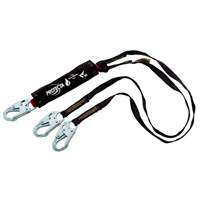PRO Shock-Absorbing Lanyard, 6', Snap Hook Center, Snap Hook Leg Ends, Kevlar&reg; Mukwa Safety Services