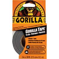 Duct Tape To-Go, 17 mils, Black, 25.4 mm (1") x 9.14 m (30') Mukwa Safety Services