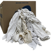 Boîte de chiffons d'essuyage, Ganzie, Blanc, 20 lb Mukwa Safety Services