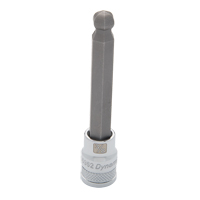 Long SAE Bit Socket, 3/8" x 3-5/8" L, 3/8" Drive Mukwa Safety Services