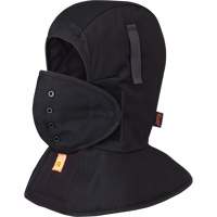 565A Doublure matelass&eacute;e FR &agrave; long col pour casque, Noir, Coton Mukwa Safety Services