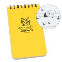 Pocket Top-Spiral Notebook, Soft Cover, Yellow, 100 Pages, 3" W x 5" L Mukwa Safety Services