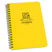 Side-Spiral Notebook, Soft Cover, Yellow, 64 Pages, 4-5/8" W x 7" L Mukwa Safety Services