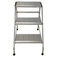 Escabeau en aluminium, 3 marches, 34-9/16" x 22-13/16" x Hauteur 30" Mukwa Safety Services
