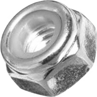 NE Standard Series Locknut Nylon Insert, 7/16"/7/16"-14 Dia., Zinc Plated, Coarse Mukwa Safety Services