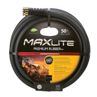 MAXLite Water Hose, Rubber, 3/4" dia. x 50' L Mukwa Safety Services