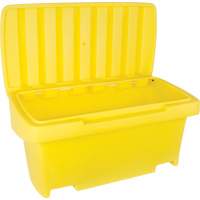 Heavy-Duty Outdoor Salt and Sand Storage Container, 24" x 48" x 24", 10 cu. Ft., Yellow Mukwa Safety Services
