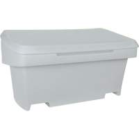 Heavy-Duty Outdoor Salt and Sand Storage Container, 24" x 48" x 24", 10 cu. Ft., Grey Mukwa Safety Services