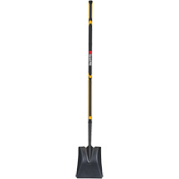 Pelle carr&eacute;e Pro, Fibre de verre, Lame Acier durci, Manche en Droit, Longueur 48" Mukwa Safety Services