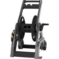 Foldable Hose Reel Cart, 175', Aluminum/Poly-Plastic Mukwa Safety Services