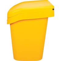 Salt & Sand Storage Bins, With Hasp, 21" x 27" x 26", 4.24 cu. ft., Yellow Mukwa Safety Services