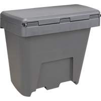 Salt & Sand Storage Bins, With Hasp, 21" x 27" x 26", 4.24 cu. ft., Grey Mukwa Safety Services