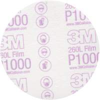 Hookit Finishing Film Disc, 5" Dia., P1000 Grit, Aluminum Oxide Mukwa Safety Services