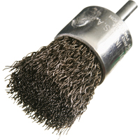 Crimped Wire End Brushes, 3/4", 0.014" Fill, 1/4" Shank Mukwa Safety Services