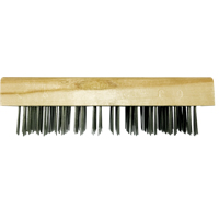 Flat Wire Butcher Block Brushes, Flat Steel Wire, 5 x 10 Wire Rows, 7-5/8" Long Mukwa Safety Services