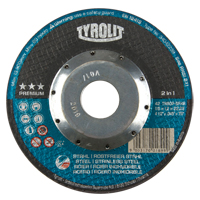 Meule &agrave; tronçonner profonde de premi&egrave;re qualit&eacute; Thincut, 7" x 1/16", Arbre de 7/8", Type 27, Oxyde d'aluminium, 8600 Tr/min Mukwa Safety Services