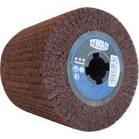 Tambour de conditionnement de surface Pro-Line, 4" dia. x 4" la, 3/4" Arbre, Grain Fin, Oxyde d'aluminium Mukwa Safety Services