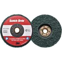 Disque extra coupe  Clean and Strip  XT Pro Scotch-Brite, 4-1/2" dia., Grain Extra grossier, Oxyde d'aluminium Mukwa Safety Services