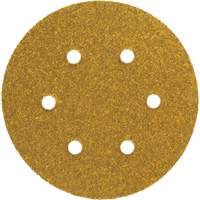 Disque de ponçage autoagrippant en papier avec trous d'aspiration Gold Reserve A296, dia 5", Grain P60, Oxyde d'aluminium, Poids C Mukwa Safety Services