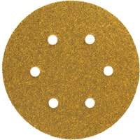 Disque de ponçage en papier autoagrippant avec aspiration Gold Reserve A296, dia 5", Grain P220/Fin, Oxyde d'aluminium, Poids C Mukwa Safety Services