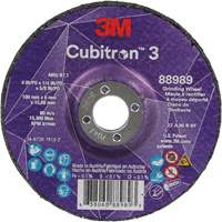 Meule a moyeu d&eacute;port&eacute; Cubitron 3, 4" x 1/4", Arbre 5/8", C&eacute;ramique, Type T27 Mukwa Safety Services