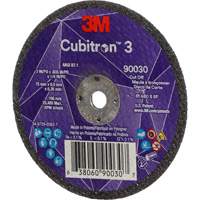 Meule &agrave; tronçonner Cubitron 3, 3" x 0,035", Arbre de 1/4", Type T1, C&eacute;ramique, 21000 Tr/min Mukwa Safety Services