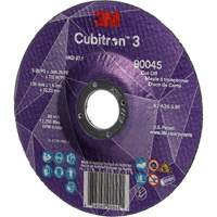 Meule à tronçonner Cubitron<sup>MC</sup> 3, 5" x 0,045", Arbre de 7/8", Type T27, Céramique, 12250 Tr/min NY551 | Mukwa Safety Services
