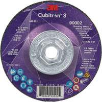 Meule a moyeu d&eacute;port&eacute; Cubitron 3, 4-1/2" x 1/4", Arbre 5/8"-11, C&eacute;ramique, Type T27 Mukwa Safety Services