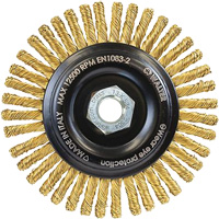 Spark-Free Brass Wire Wheel, 5" Dia. x 5/8"-11 Arbor Mukwa Safety Services