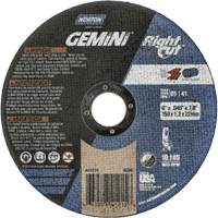 Meule &agrave; tronçonner pour coupe &agrave; angle droit RightCut Gemini, 6" x 0,045", Arbre de 7/8", Type 01/41, Oxyde d'aluminium, 10185 Tr/min Mukwa Safety Services