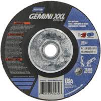 Gemini XXL Grinding & Cutting Wheel, 4-1/2" x 1/8", 5/8"-11 Arbor, Type 27, Aluminum Oxide Mukwa Safety Services