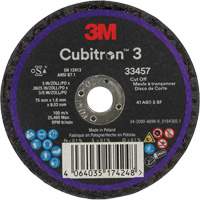Cubitron 3 Cut-Off Wheel, 3" x 0.063", 3/8" Arbor, Ceramic Mukwa Safety Services