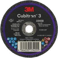 Cubitron 3 Cut-Off Wheel, 3" x 0.039", 3/8" Arbor, Ceramic Mukwa Safety Services