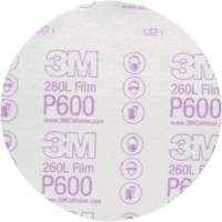 Disque abrasif de finition en pellicule Hookit 00971 260L, dia 6", Grain P600, Oxyde d'aluminium Mukwa Safety Services