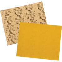 Feuille abrasive dor&eacute;e 12545, 9" x 11", Grain 180, Oxyde d'aluminium Mukwa Safety Services